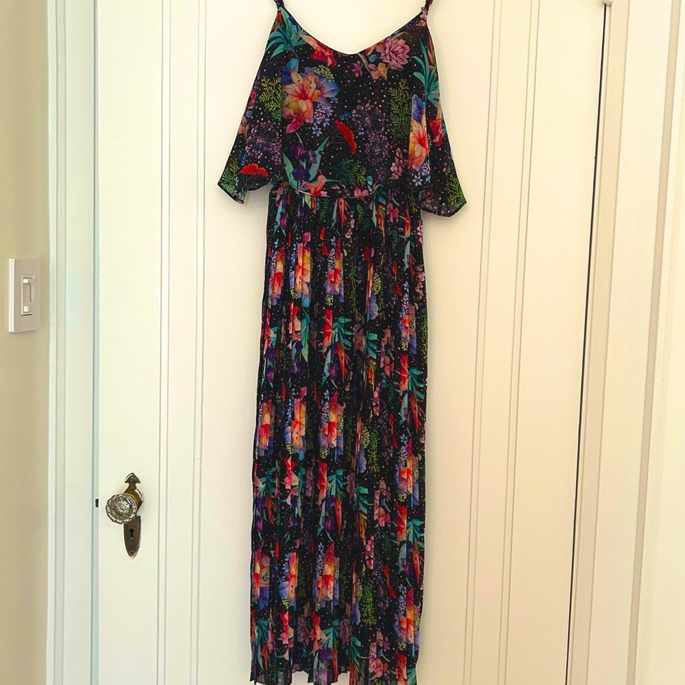 2 tier floral dress - midi length